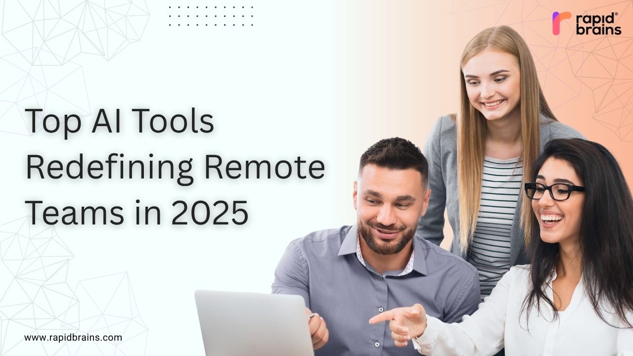 **Alt Text:** AI Tools empowering remote teams in 2025, showcasing collaboration and innovation.